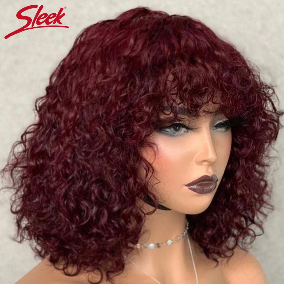 Jerry Curly Short Pixie Bob Cut Human Hair Wig Blonde Colored For Women
