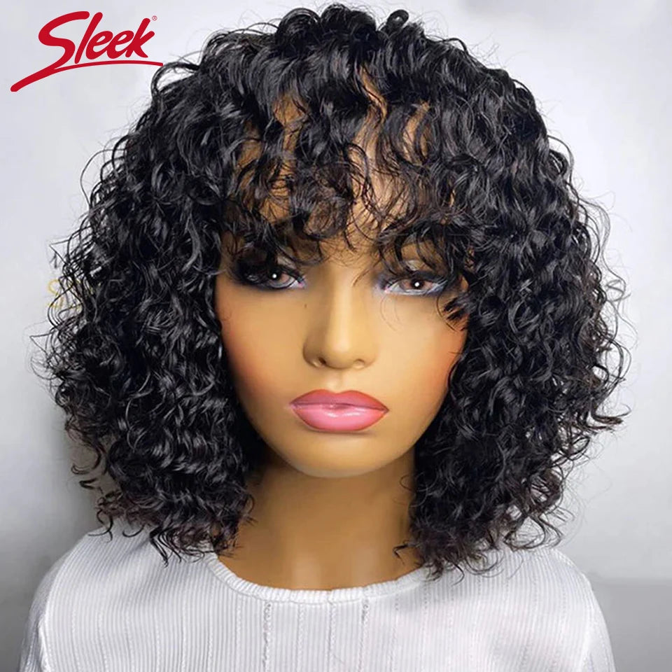 Jerry Curly Short Pixie Bob Cut Human Hair Wig Blonde Colored For Women